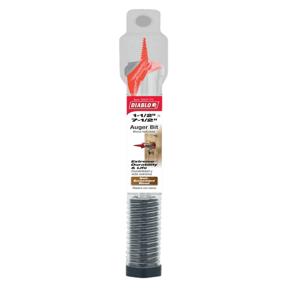 1-1/2 in. x 7-1/2 in. Auger Bit in retail packaging