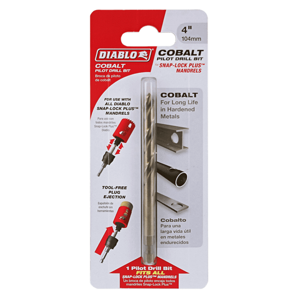 4 in. Cobalt Pilot Drill Bit in retail packaging