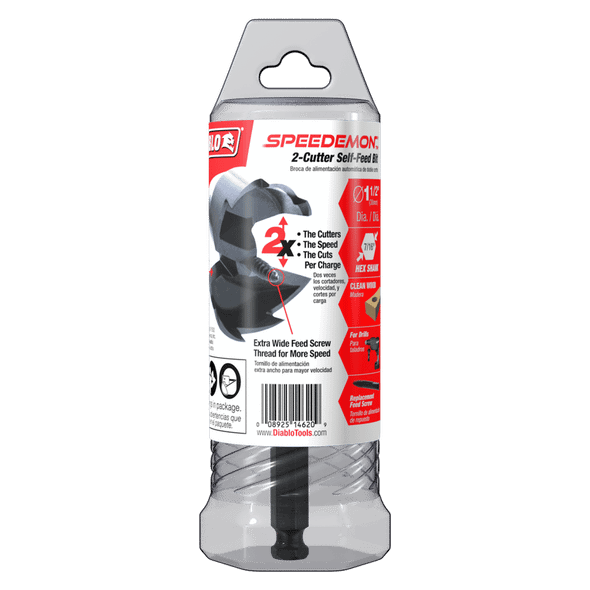 1-1/2 in. Dia. SPEEDemon Self-Feed Bit in retail packaging