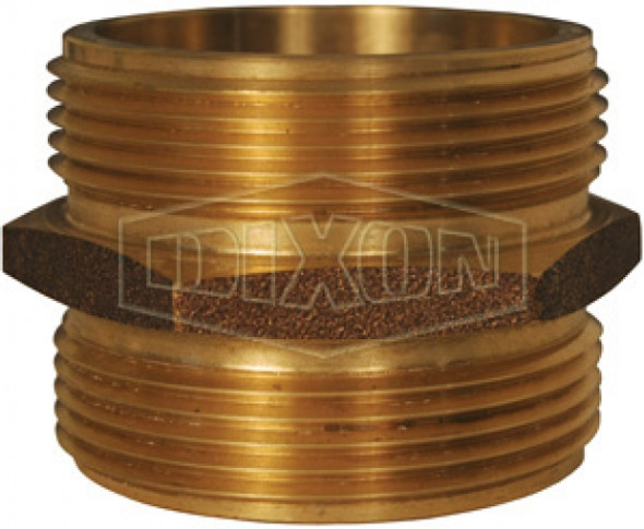 DMH2020T - Double Male Hex Nipple Brass