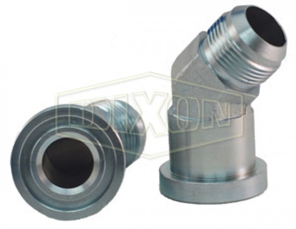 C6245F2424 - 45° Flange Elbow x Male JIC Hydraulic Adapter