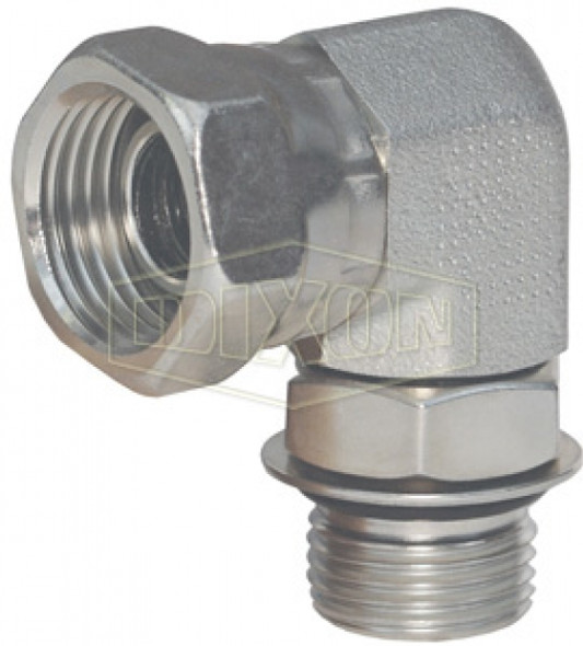 6901-4-6 - 90° SAE O-ring Boss® x Female NPSM Swivel Nut Elbow