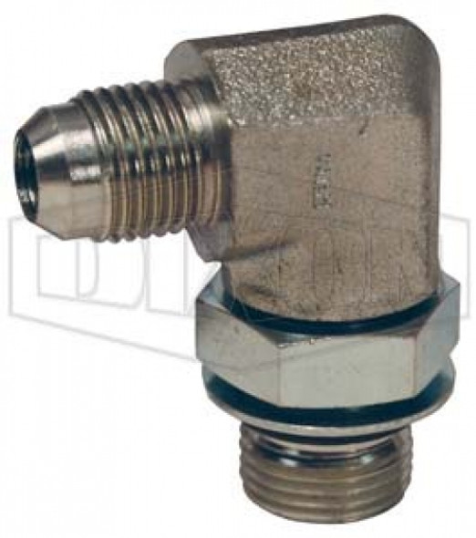 B3801-6-6 - British Thread Adapter JIC Male 37° Flare x Male BSPP 90° Elbow