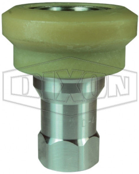 D-4HF4-S-FNS - H-Series ISO-B Food Grade Nylon Flanged Female Threaded Coupler