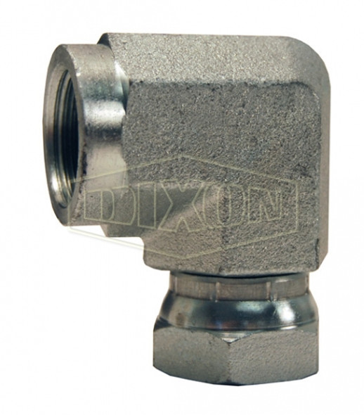 1502-8-8 - 90° Female NPTF x Female NPSM Swivel Nut Elbow