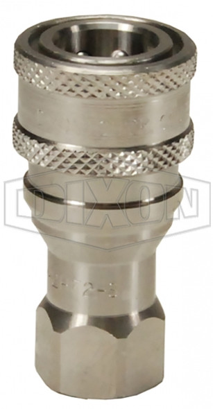 8HBF8-S - H-Series ISO-B Poppet Valve Female Threaded Coupler