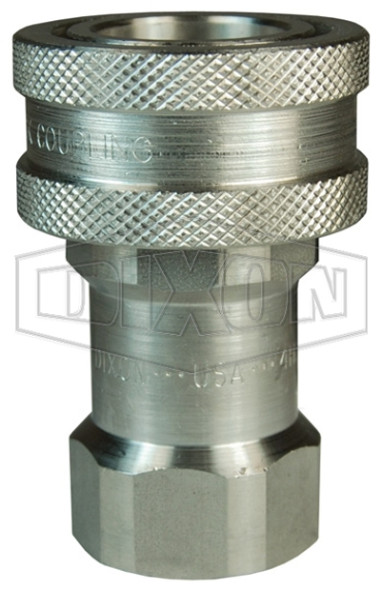 10HBF10-S - H-Series ISO-B Poppet Valve Female Threaded Coupler