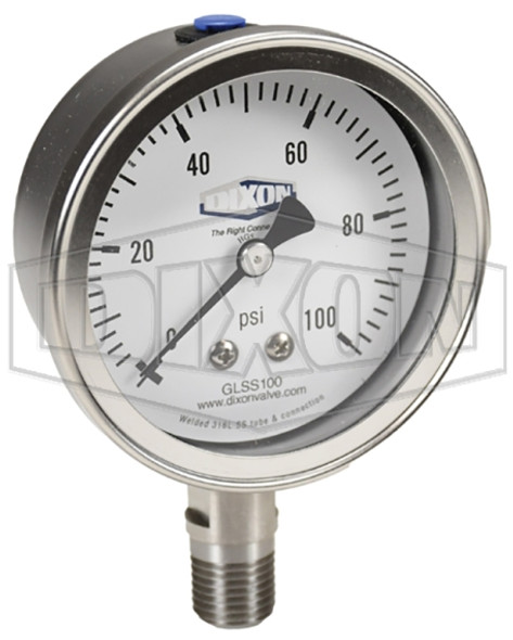 GSS100 - Stainless Steel Dry Lower Mount Gauge