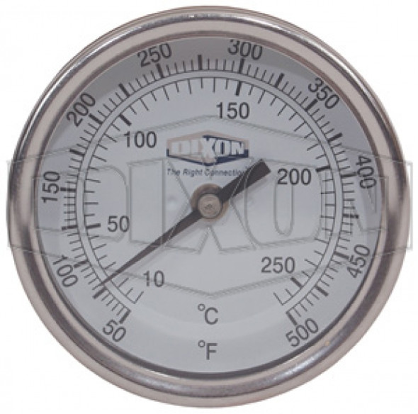 30040104 - Model 30 Bi-Metal Back Connected 3" Face Thermometer