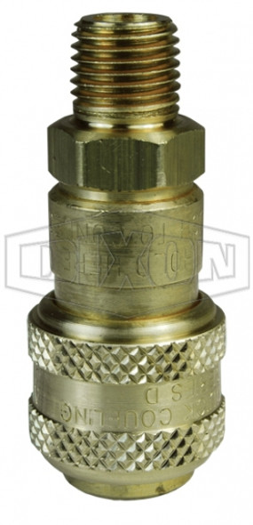 6DM6-B - D-Series Pneumatic Automatic Male Threaded Coupler