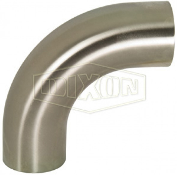 B2S-R50P - Polished 90° Weld Elbow with Tangent