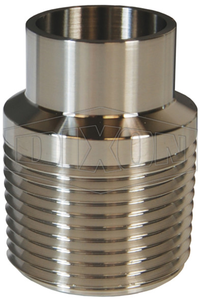 B19WB-R150 - Unpolished Male NPT x Weld End Adapter