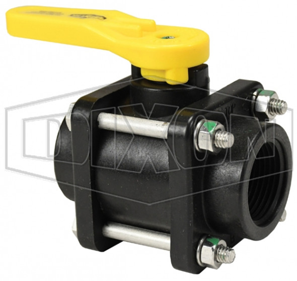 PVFP100 - Polypropylene 4-Bolt Ball Valve