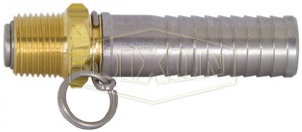 BNS44 - Straight Swivel x Hose Shank Connector for Spray Gun