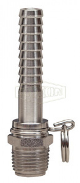 BNS44SS - Straight Swivel x Hose Shank Connector for Spray Gun