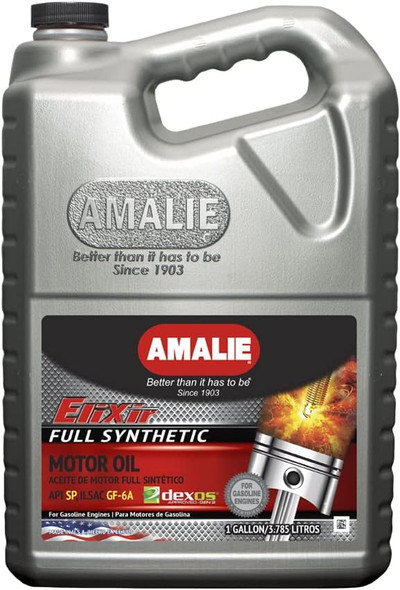 AMALIE Elixir 0W-20 dexos1 Full Synthetic Motor Oil (160-65757-36) 1 Gallon Bottle, Pack of 4