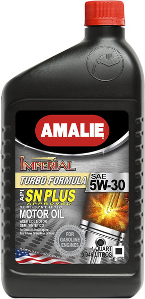 AMALIE Imperial Turbo 5W-30 Motor Oil (160-71066-56) 1 Quart Bottle, Pack of 12