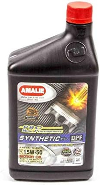 AMALIE Pro High Performance Synthetic Blend 15W-50 Motor Oil (160-75636-56) 1 Quart Bottle, Pack of 12