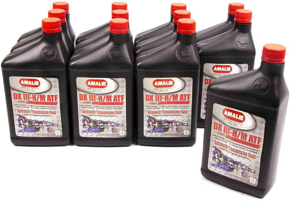 AMALIE DX-III-H/M Automatic Transmission Fluid (160-72836-56) 1 Quart Bottle, Pack of 12