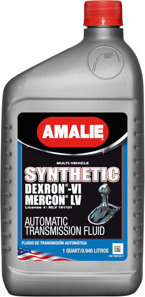 AMALIE Dexron VI Automatic Transmission Fluid (160-72876-56) 1 Quart Bottle, Pack of 12