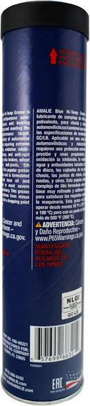 AMALIE Blue Hi-Temp Grease NLGI #2 (160-68321-91) 14 Oz Tube, Pack of 10