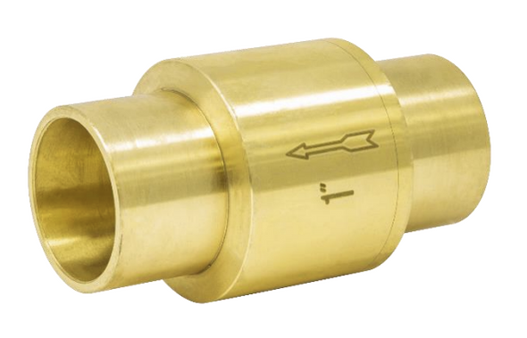 Lead Free Solder In-Line Spring Check Valve