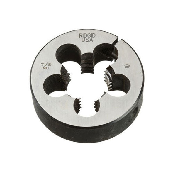 RIDGID 38375 00-R Alloy Manual Right Hand Bolt Threader Die, 7/8" 9 TPI UNC