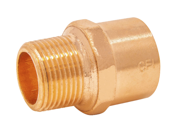 Copper Pressure Reducing Male Adapter