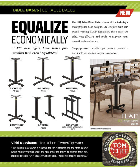 KX22 EQ Table Base Sale Sheet