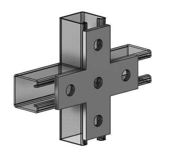 Fig. 9017FF 5-Hole Cross Plate 5-3/8″ x 5-3/8″