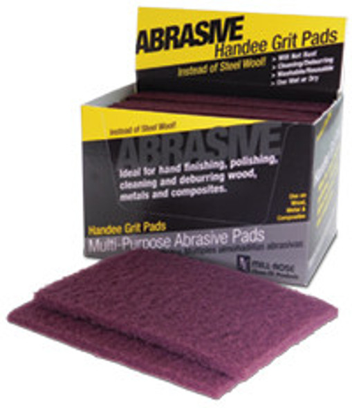 Maroon Hand Pad, Aluminum Oxide Fine