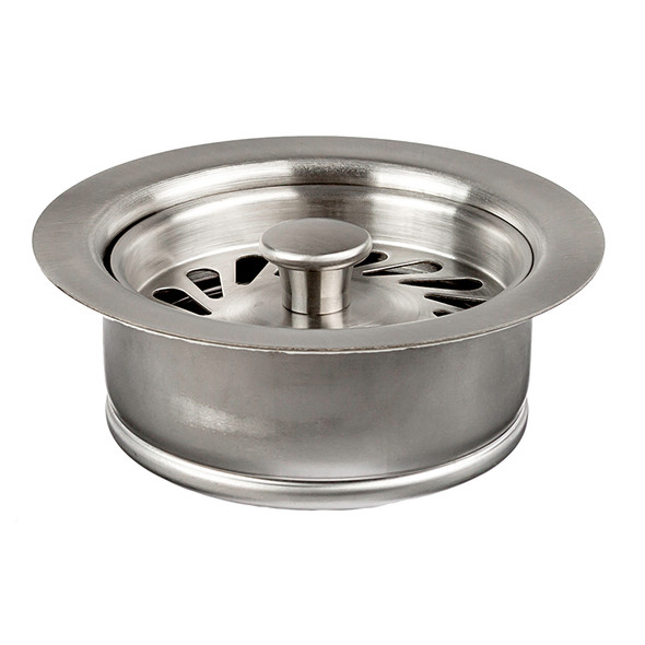 Designer Series ISE Metal Disposal Flange/ Stopper - PVD Satin Nickel - DSDFSM-SN
