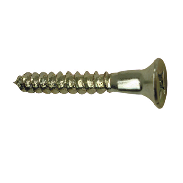 #12 , 2-1/2"Flat Phillips Head Zinc Plated Wood Screw