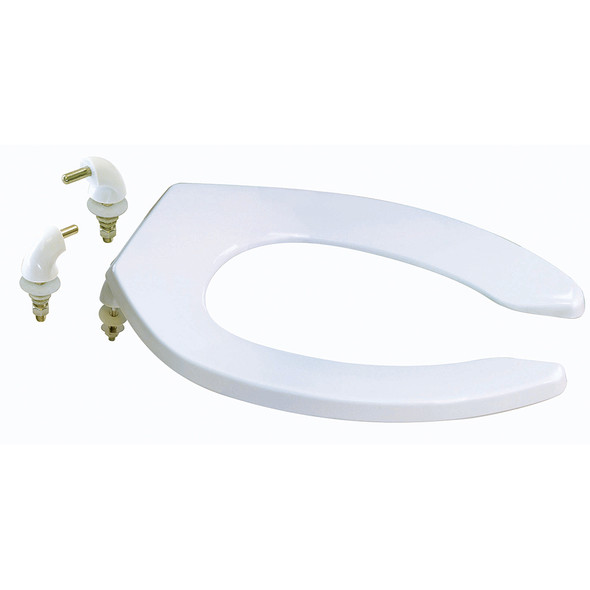 Elongated Open-front Plastic Toilet Seat- White (New Part# DCP-EO-WH)