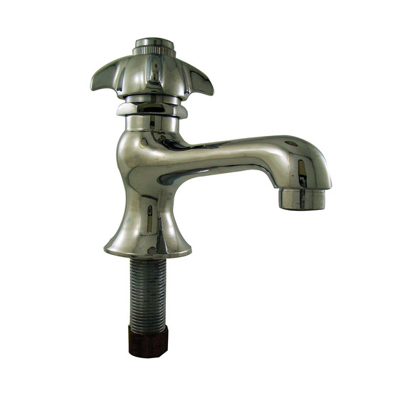 (1/2 MIP) Heavy Brass Self Closing Basin Faucet - Chrome Plated (lead free)