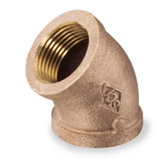 125# Bronze Threaded 45 Elbow