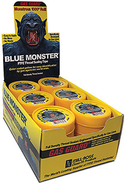 Blue Monster® Gas Guard PTFE Thread Seal Tape Display box