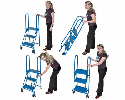 STEEL AND ALUMINUM LOCK-N-STOCK FOLDING LADDER - HALS4247