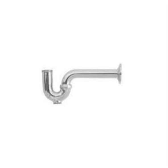 P-trap 1 1/4" W/ Cleanout & Brass Nuts Chrome Cast Body 17ga