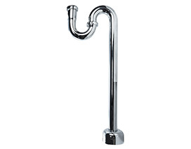 S-trap 1 1/4" W/ Box Escutcheon Chrome 20ga