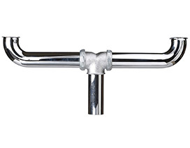 Center Outlet Direct Connect 1-1/2" X 16 Chrome 22ga