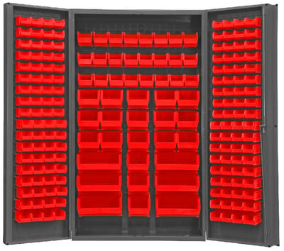 HEAVY DUTY ALL-WELDED BIN & SHELF 14 GA. STEEL STORAGE CABINETS - HSJC-BDLP-192