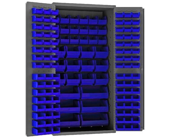 HEAVY DUTY ALL-WELDED BIN & SHELF 14 GA. STEEL STORAGE CABINETS - H3501-BDLP-132