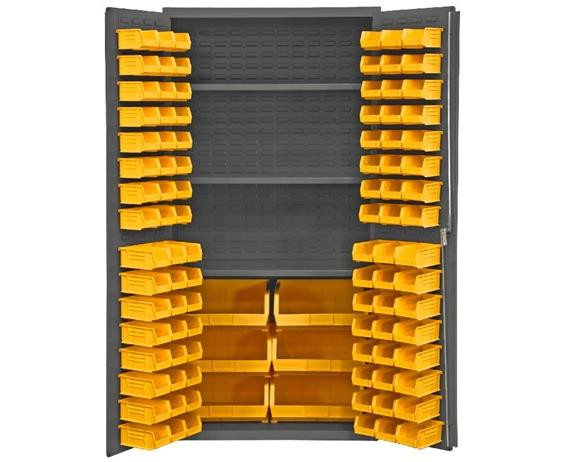 HEAVY DUTY ALL-WELDED BIN & SHELF 14 GA. STEEL STORAGE CABINETS - H3501-BDLP-102-3S