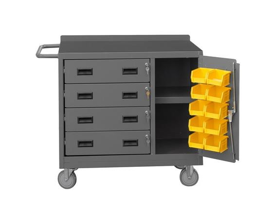 36" WIDE ECONOLINE MOBILE CABINET - H2211-DLP-RM-10B-95