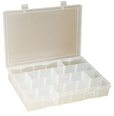PLASTIC BOXES FOR STEEL BOX RACKS - HLPADJ-Clear
