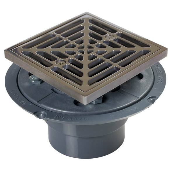 Drain Shwr Pan Pvc Nickel Finsih R&s Sq