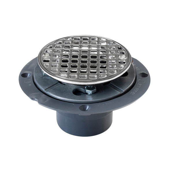 Drain Shwr Pan Pvc Chrm Head Sq