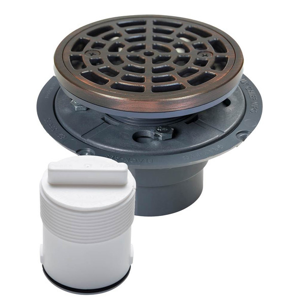 Drain & Plug Shwr Pan Pvc Ss R&s Sq