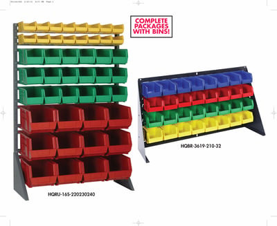 COMPLETE PRE-CONFIGURED PANELS & RACKS W/ BINS - HQBR-2721-230-12-B